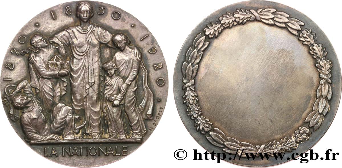 TROISIÈME RÉPUBLIQUE Médaille, Centenaire de La Nationale SUP