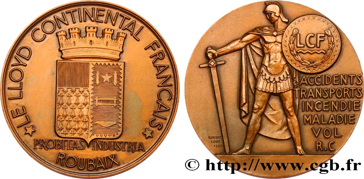 ASSURANCES Médaille, Le Lloyd Continental Français AU