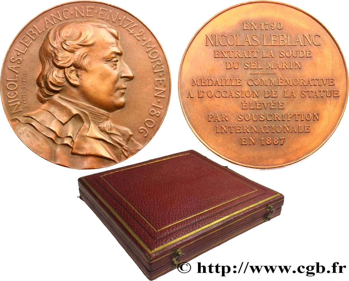 SCIENCES & SCIENTIFIQUES Médaille commémorative, Nicolas Leblanc AU