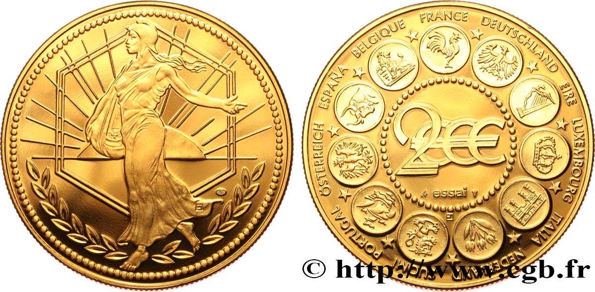 QUINTA REPUBBLICA FRANCESE Médaille, Essai Euro MS