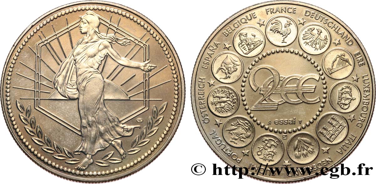 V REPUBLIC Médaille, Essai Euro fme_895178 Medals