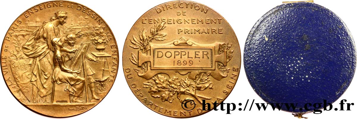 TROISIÈME RÉPUBLIQUE Médaille de récompense, Enseignement du dessin TTB+