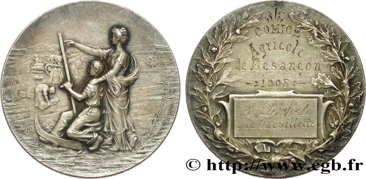 III REPUBLIC Médaille de récompense, comice agricole XF