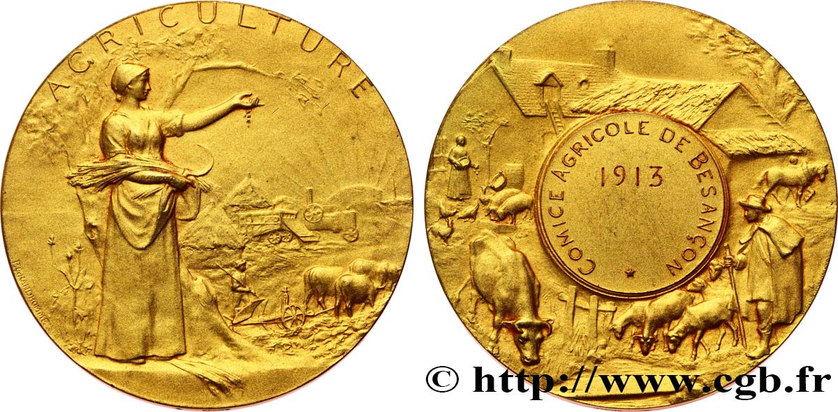 III REPUBLIC Médaille de récompense, Comice agricole AU