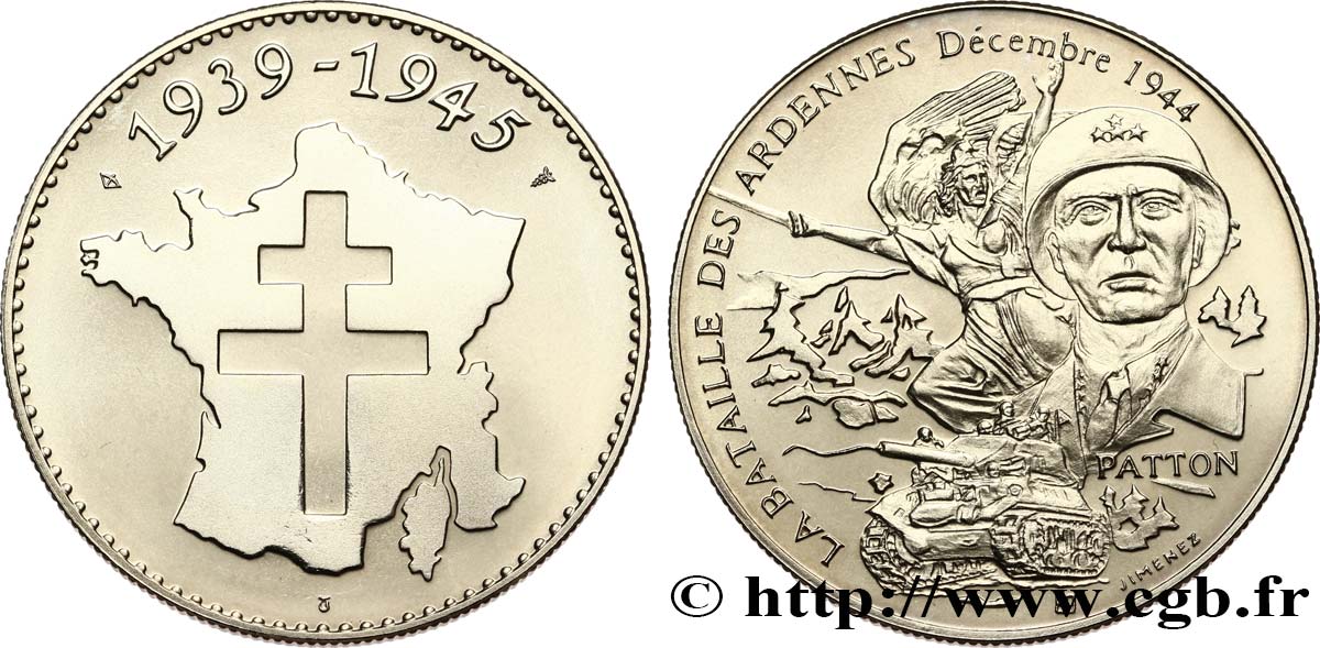 QUINTA REPUBBLICA FRANCESE Médaille commémorative, Bataille des Ardennes SPL