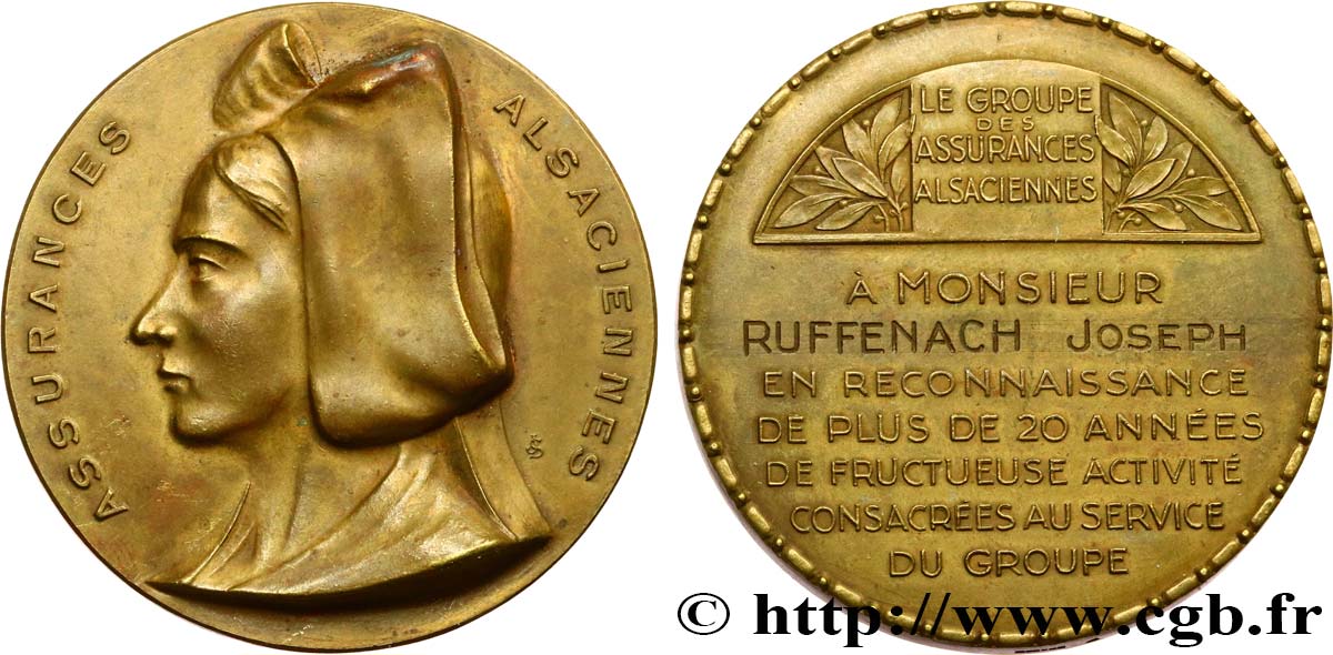 LES ASSURANCES Médaille, L’Alsacienne q.SPL