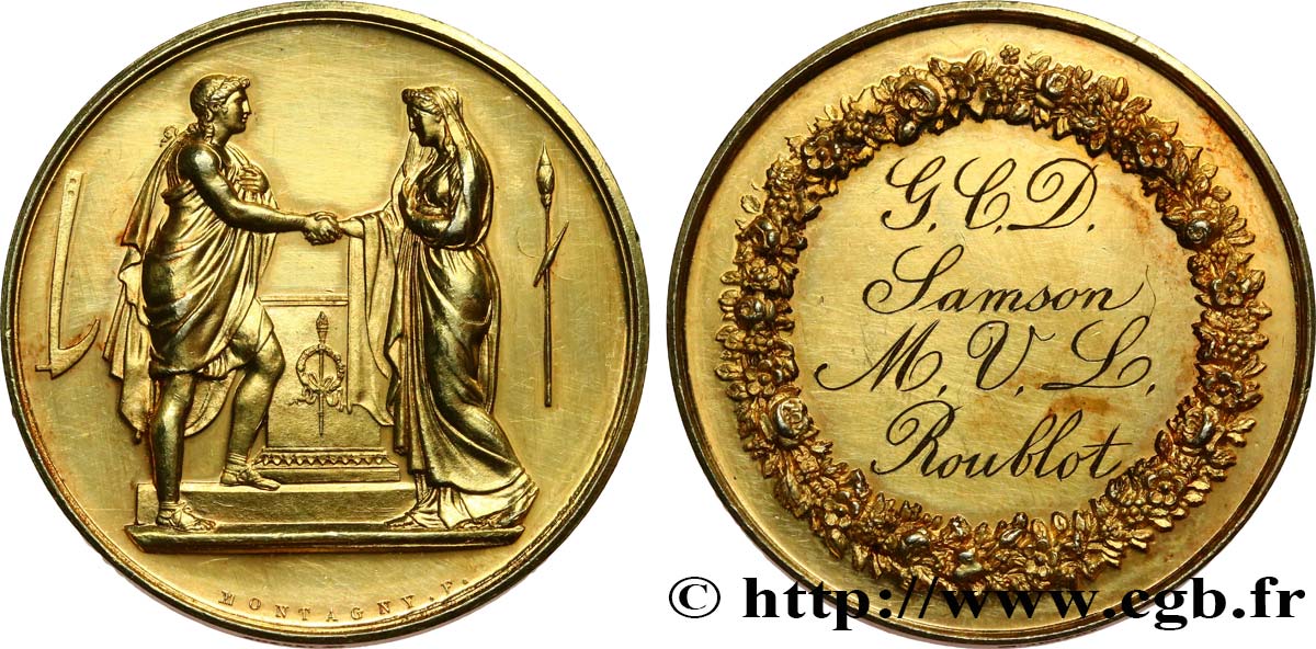 AMOUR ET MARIAGE Médaille de mariage, Couple antique AU