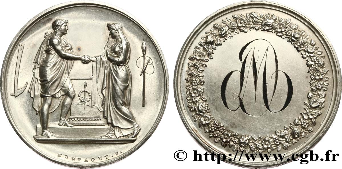 LOVE AND MARRIAGE Médaille de mariage, Couple antique AU