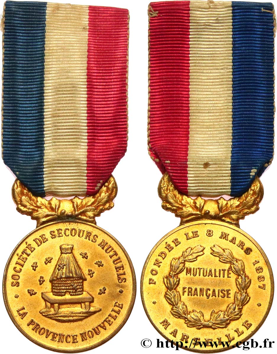 INSURANCES Médaille, Société de Secours Mutuels, La Provence Nouvelle AU
