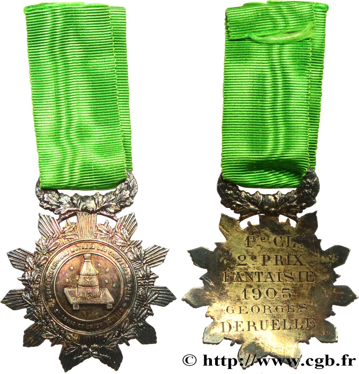 ASSURANCES Médaille, Société de Secours Mutuels des coiffeurs TTB+