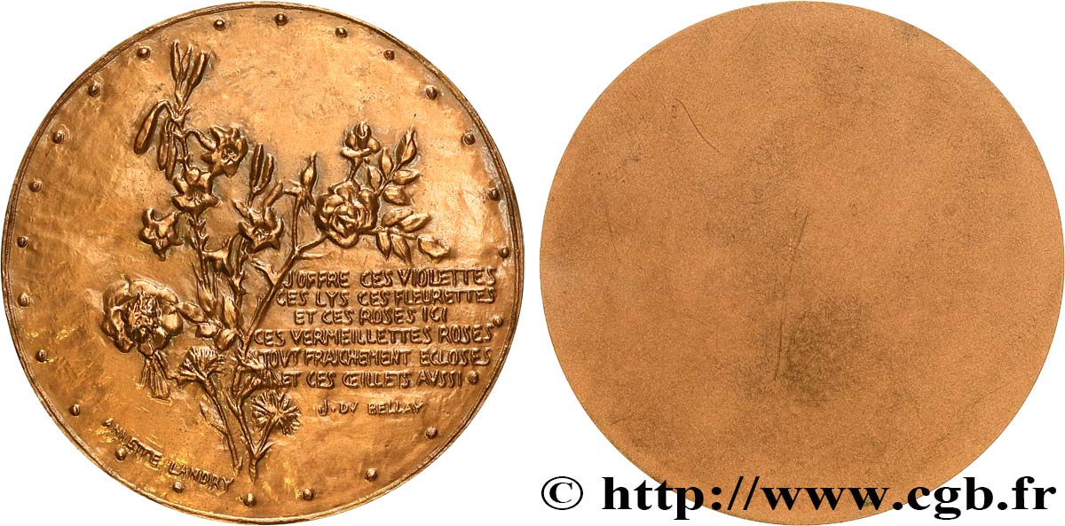 LITTÉRATURE : ÉCRIVAINS/ÉCRIVAINES - POÈTES Médaille, Joachim du Bellay SUP