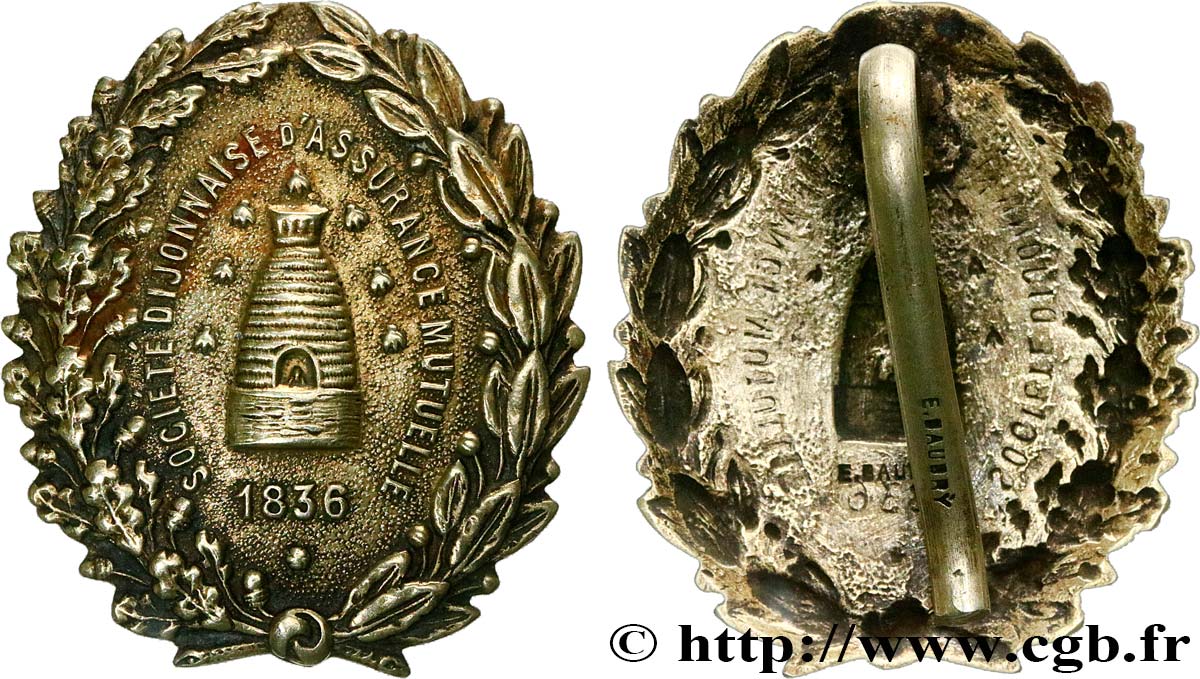 INSURANCES Médaille, insigne, Société dijonnaise d’assurance mutuelle AU