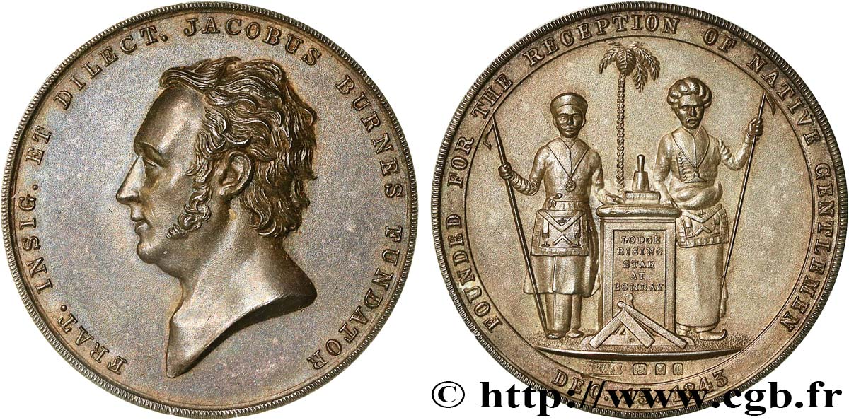 BRITISH INDIA Médaille, Jacques Bunes, Loge Rising Star AU