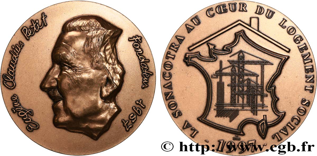 VARIOUS CHARACTERS Médaille, Eugène Claudius Petit AU