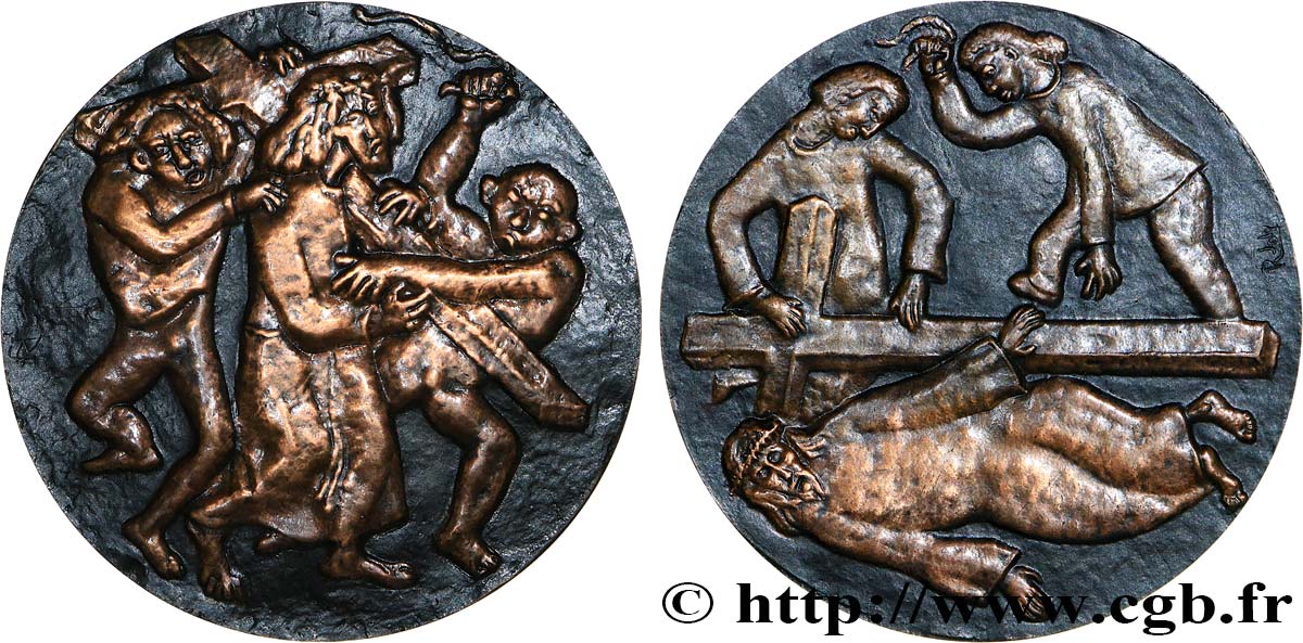 MÉDAILLES RELIGIEUSES Médaille, Passion du Christ AU