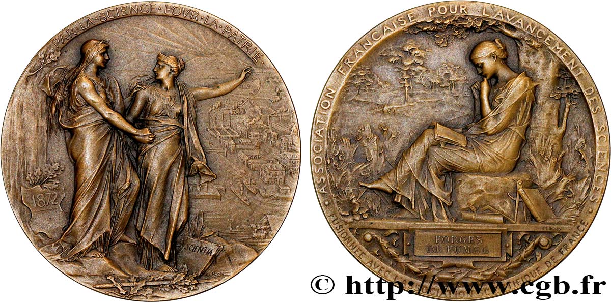 DRITTE FRANZOSISCHE REPUBLIK Médaille de récompense, Par la science pour la patrie VZ