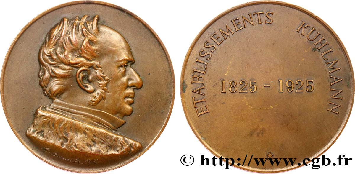 SCIENCES & SCIENTIFIQUES Médaille, Centenaire des Établissements Kuhlmann BB