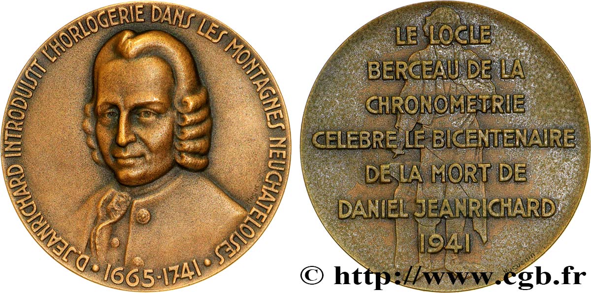 SUISSE Médaille, Daniel Jeanrichard TTB+