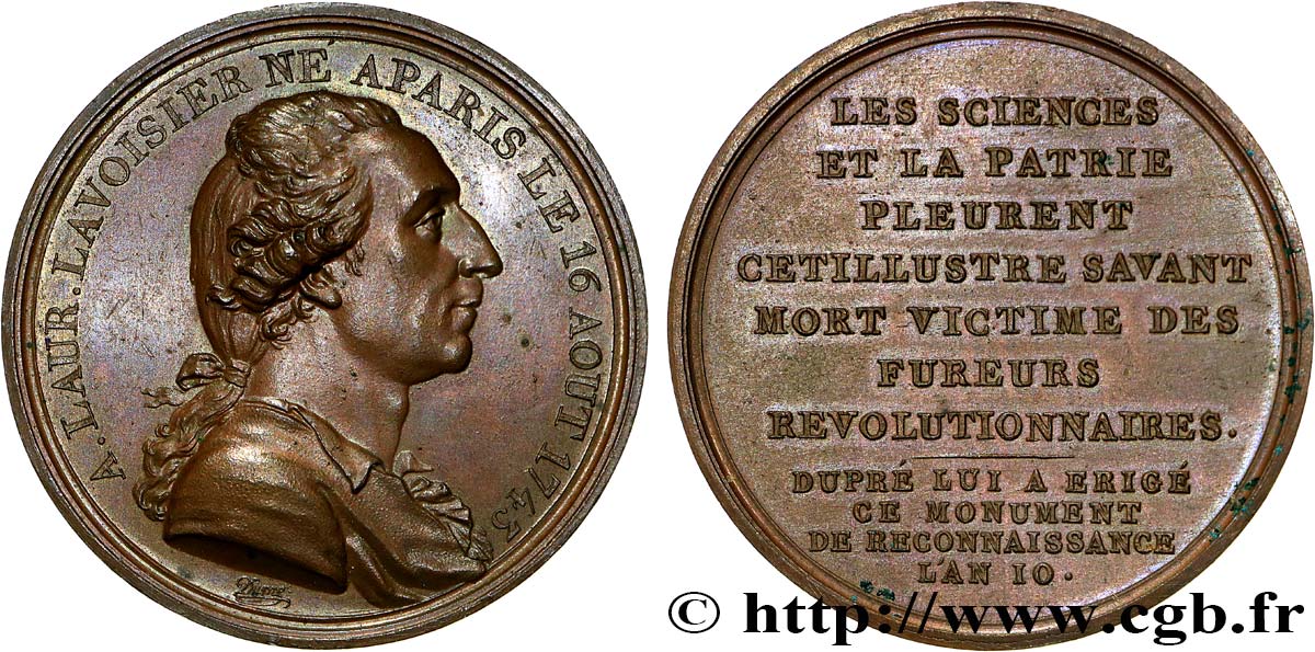 SCIENCES & SCIENTIFIQUES Médaille, Antoine Lavoisier VZ