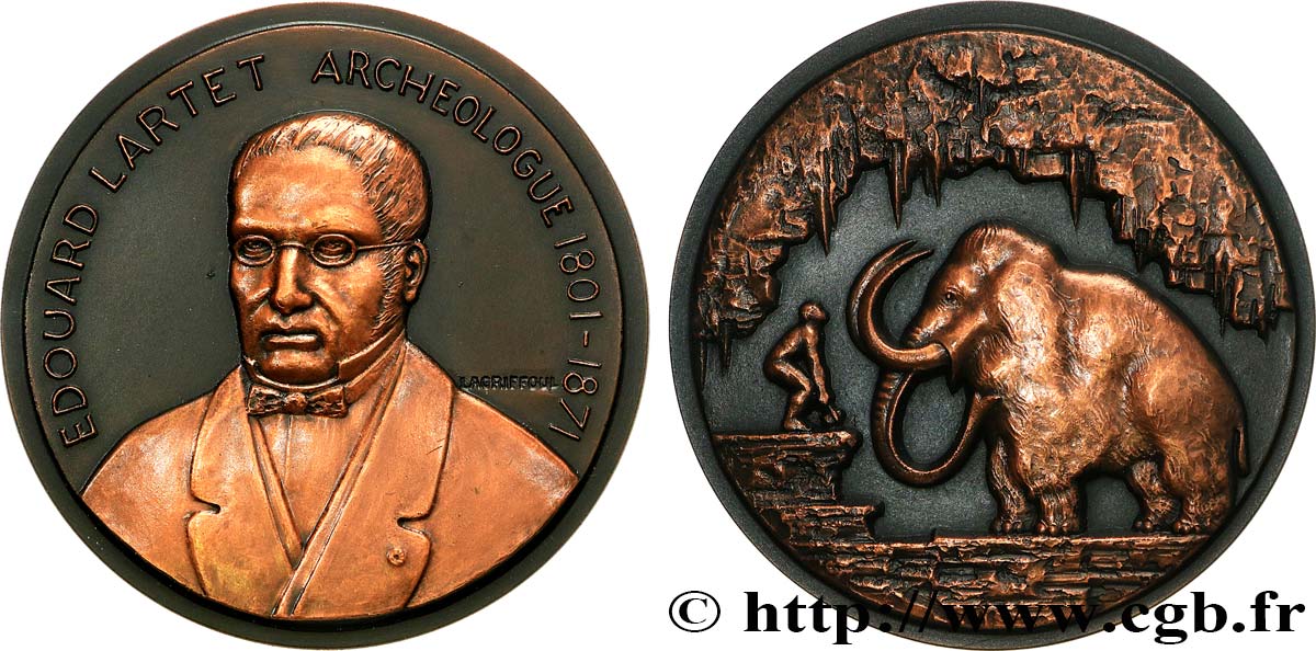SCIENCES & SCIENTIFIQUES Médaille, Edouard Lartet VZ