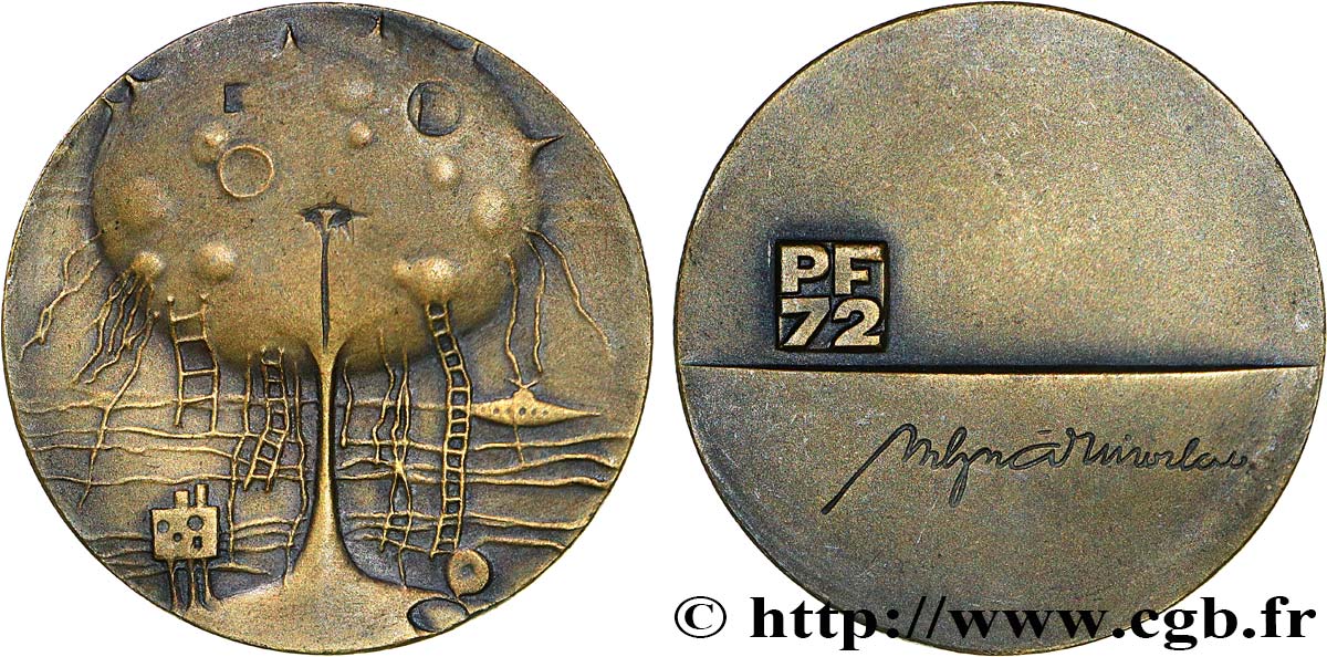 ART, PAINTING AND SCULPTURE Médaille, PF 72 XF