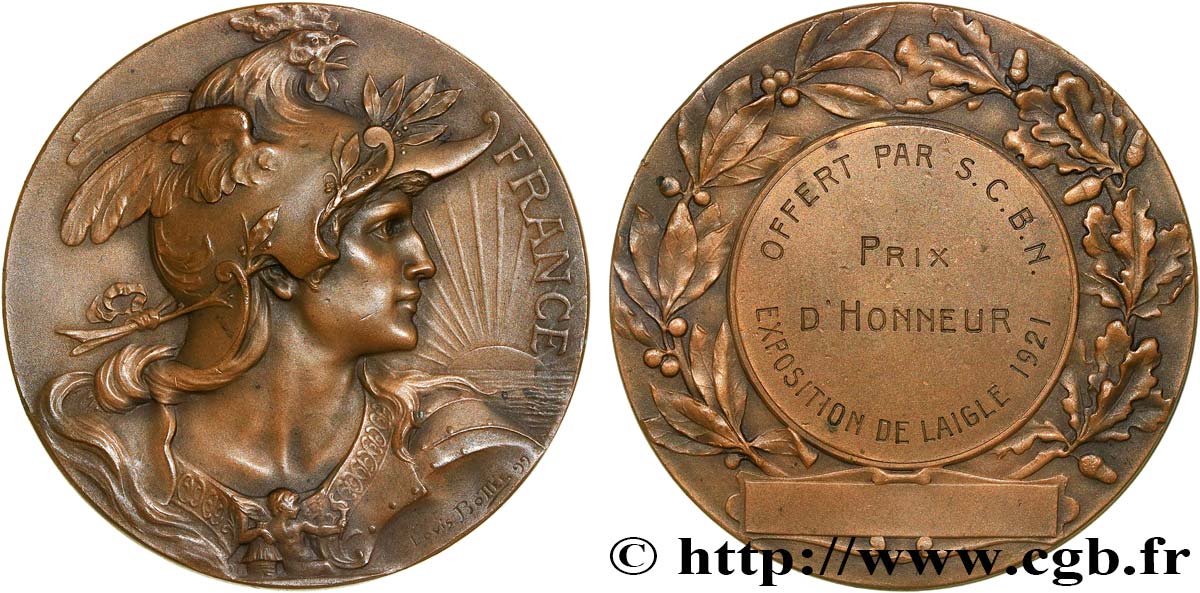 III REPUBLIC Médaille, FRANCE, Prix d’honneur AU
