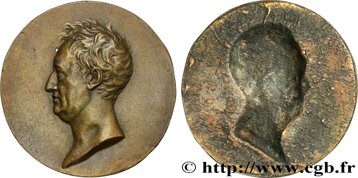 VARIOUS CHARACTERS Médaille, Buste masculin, Goethe, tirage uniface MBC