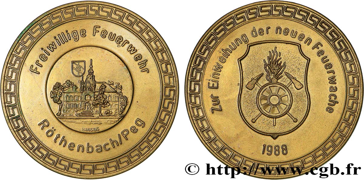 GERMANY Médaille, Inauguration de la nouvelle caserne de pompiers AU