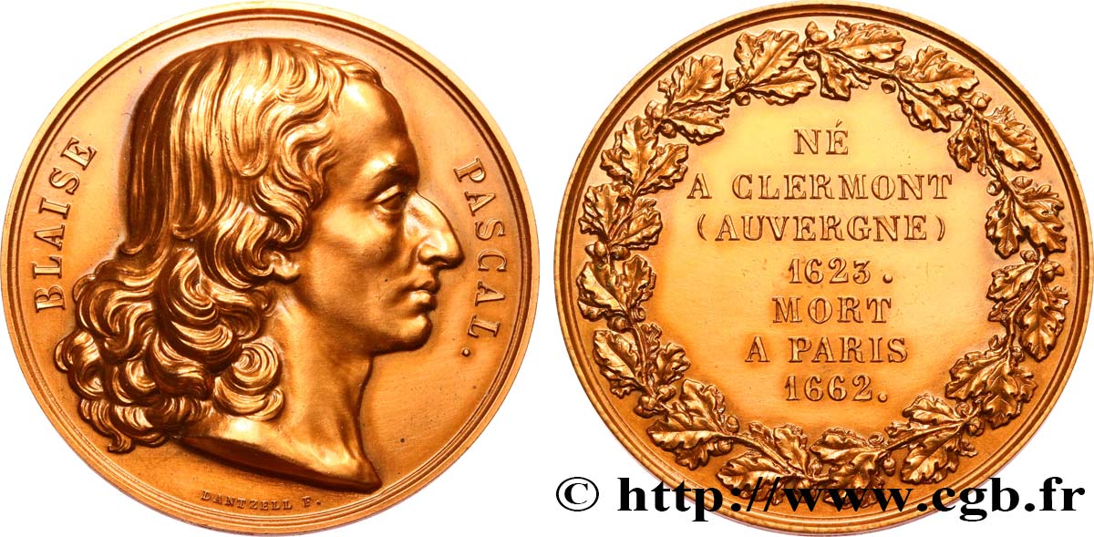 SCIENCES & SCIENTIFIQUES Médaille, Blaise Pascal AU