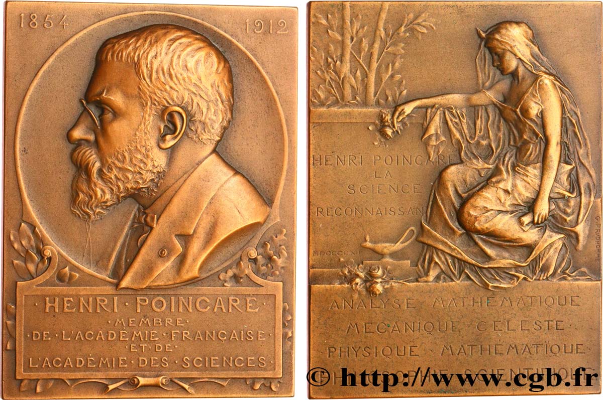 SCIENCES & SCIENTIFIQUES Plaque, Henri Poincaré AU