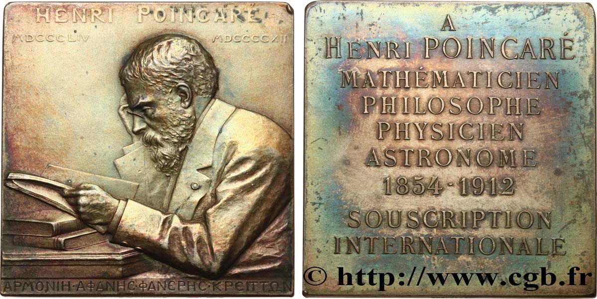 SCIENCE & SCIENTIFIC Plaquette, Henri Poincaré AU