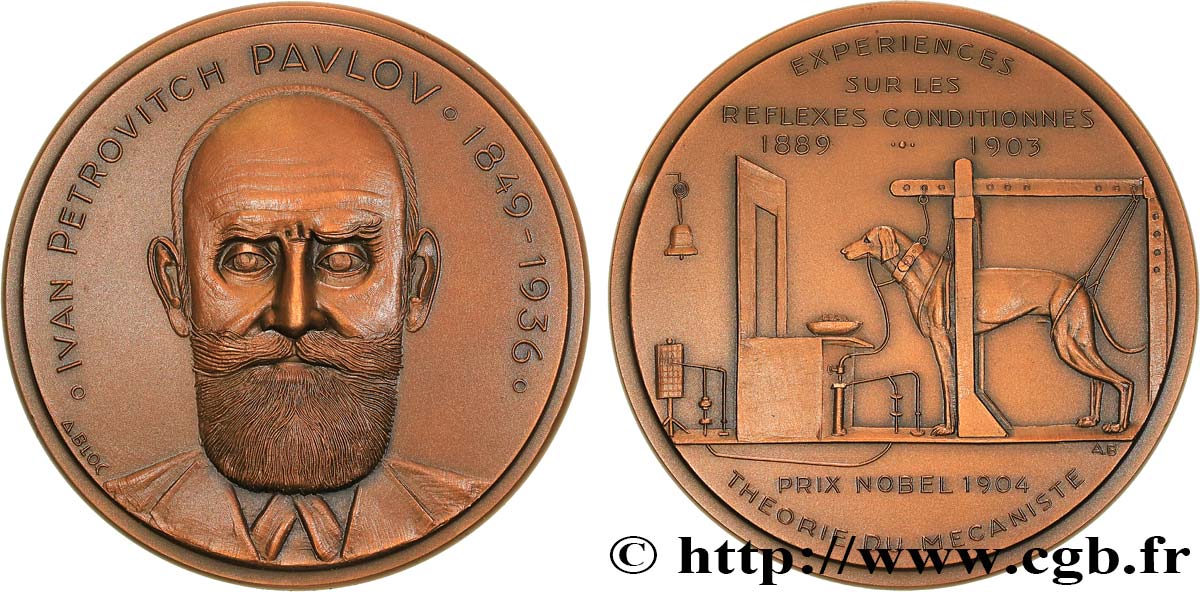 SCIENCES & SCIENTIFIQUES Médaille, Ivan Petrovitch Pavlov AU/AU