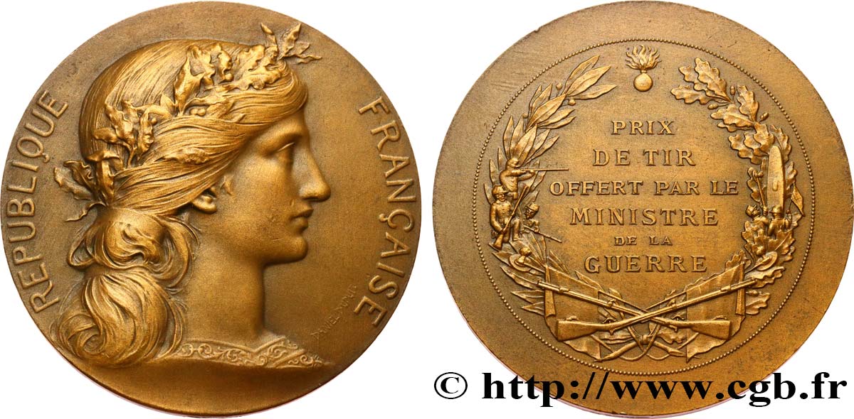 III REPUBLIC Médaille, Prix de tir offert AU