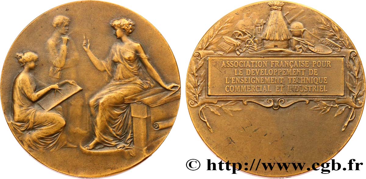 ASSOCIATIONS PROFESSIONNELLES - SYNDICATS Médaille, Association pour le développement de l’enseignement technique, commercial et industriel TTB
