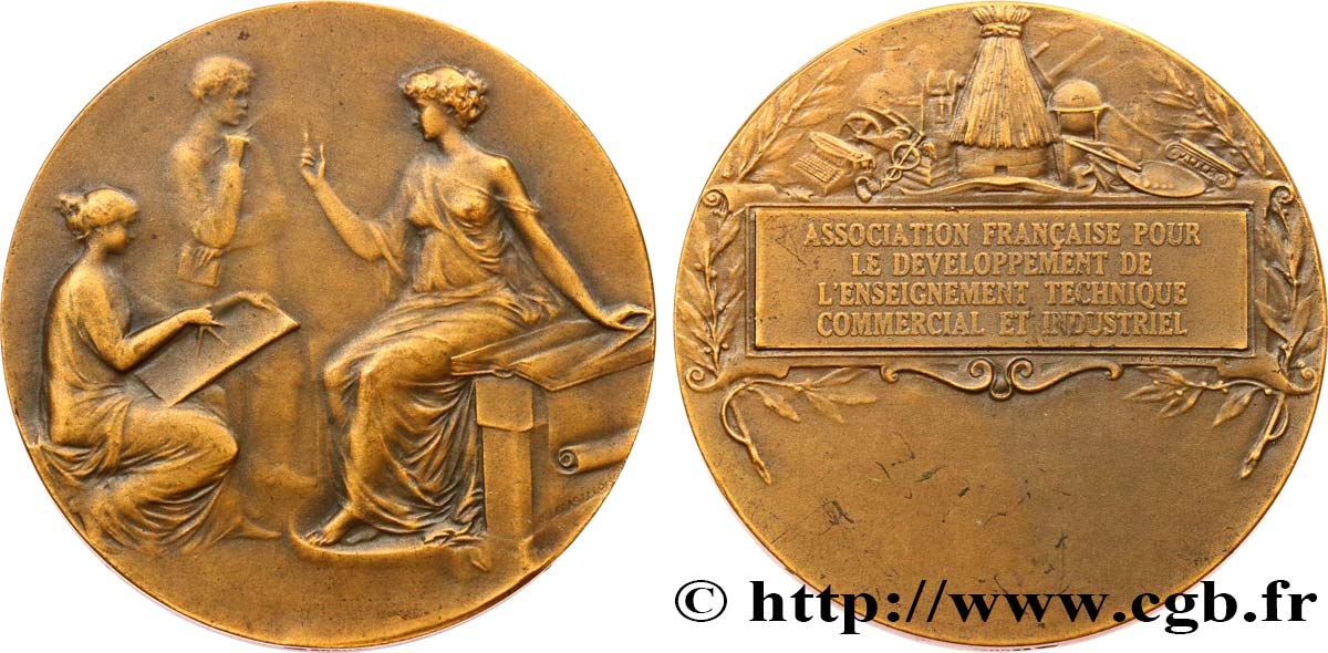 ASSOCIATIONS PROFESSIONNELLES - SYNDICATS. XIXe Médaille, Association pour le développement de l’enseignement technique, commercial et industriel MBC