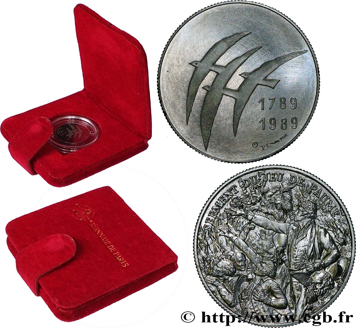 CINQUIÈME RÉPUBLIQUE Médaille, Bicentenaire de la Révolution Française SPL