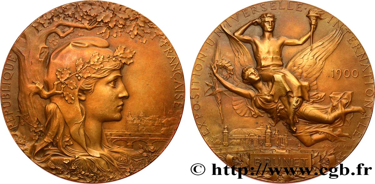 TROISIÈME RÉPUBLIQUE Médaille de l’exposition universelle de Paris TTB+