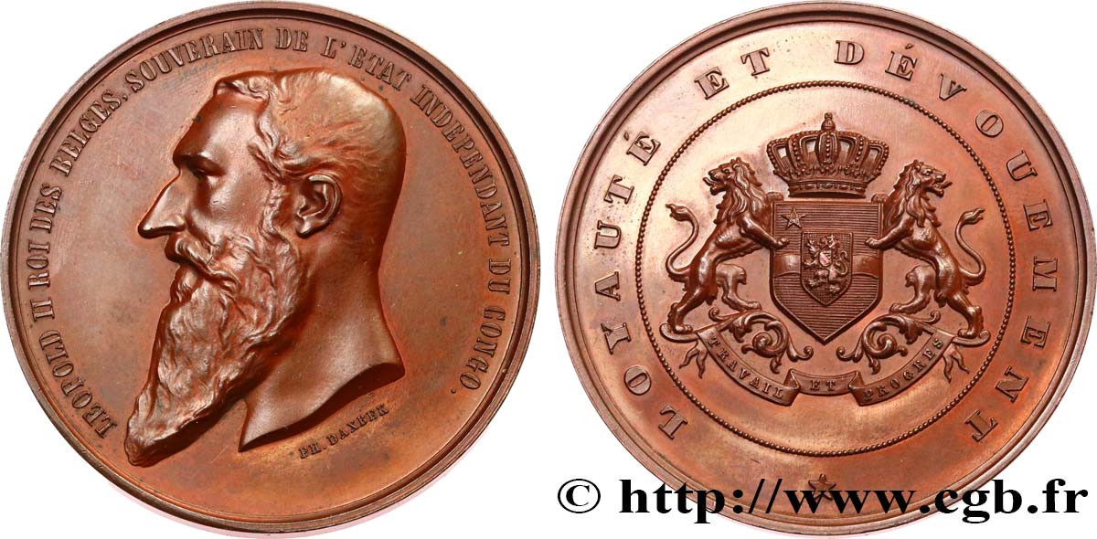 CONGO - ÉTAT INDÉPENDANT DU CONGO - LÉOPOLD II Médaille, Loyauté et dévouement SPL