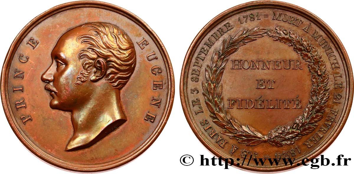 NAPOLEON'S EMPIRE Médaille, Prince Eugène de Beauharnais fme_661183 Медали
