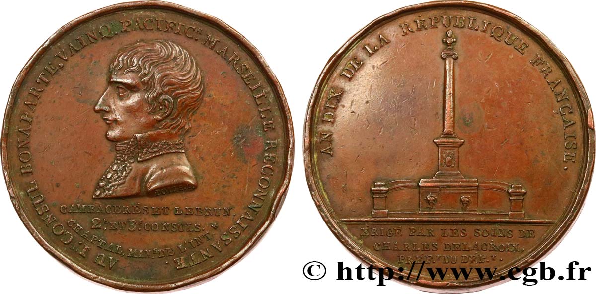 CONSULAT Médaille, Fontaine Bonaparte TTB