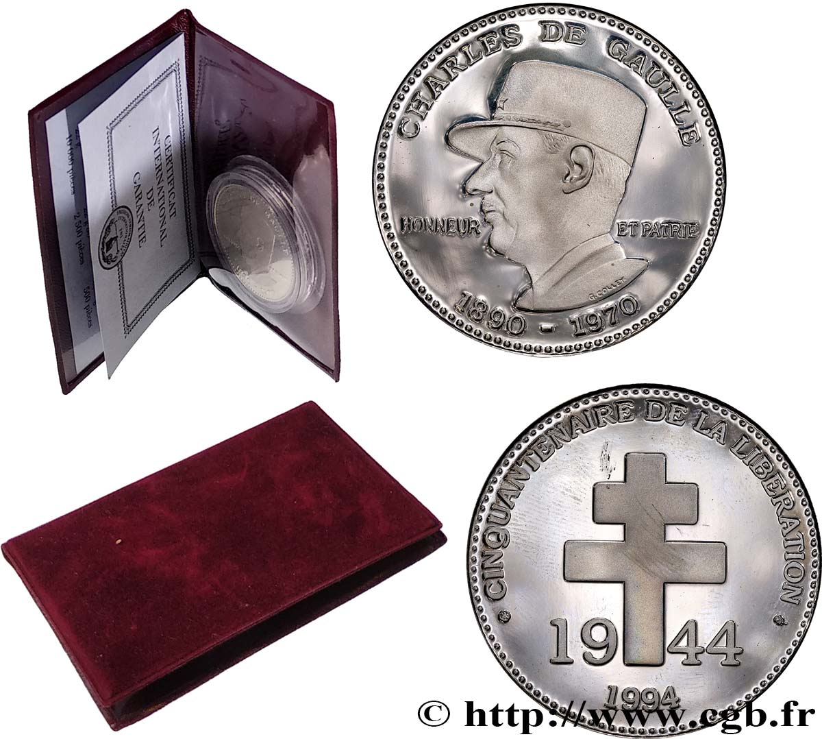 CINQUIÈME RÉPUBLIQUE Médaille, Charles de Gaulle SUP
