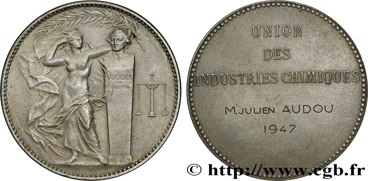 INDUSTRIE LOURDE Médaille de récompense, Union des industries chimiques q.SPL