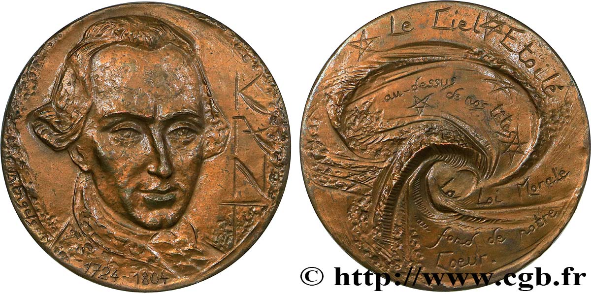 PERSONNAGES CÉLÈBRES Médaille, Emmanuel Kant  AU