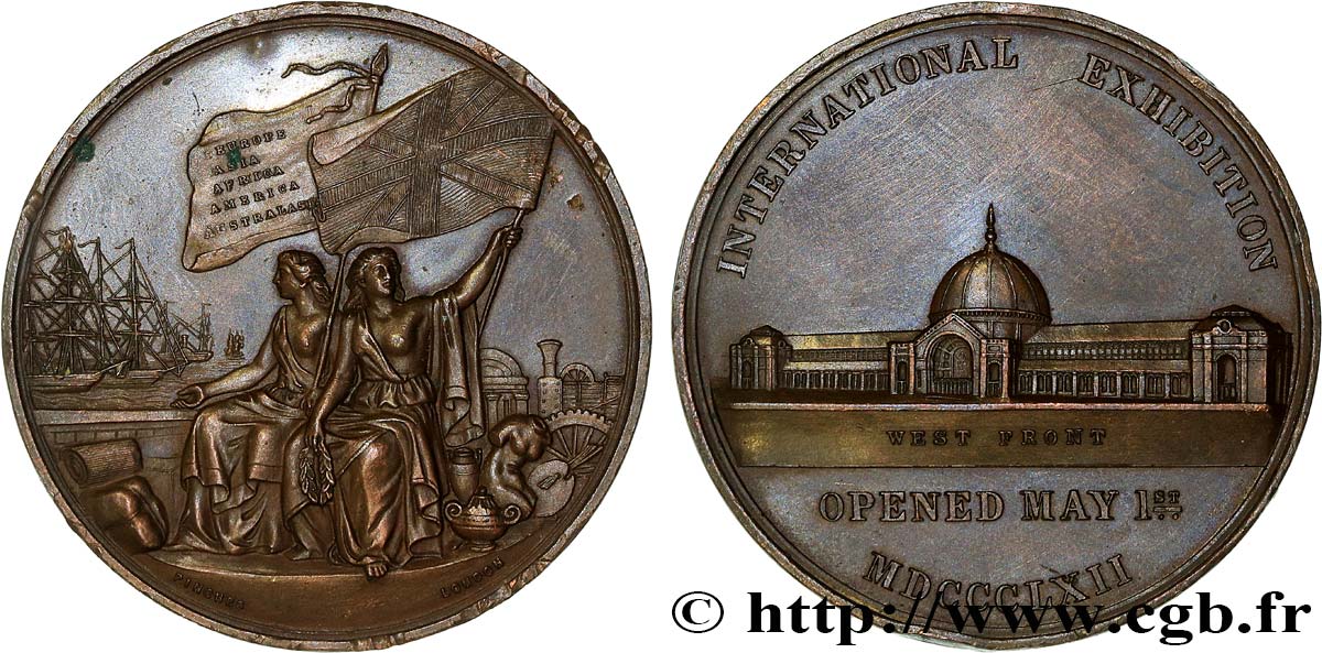 GRANDE BRETAGNE - VICTORIA Médaille, Exposition internationale TTB+