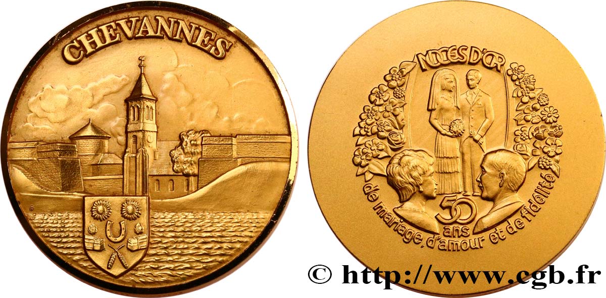 AMOUR ET MARIAGE Médaille, Noces d’or SUP