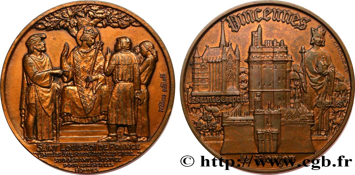 BUILDINGS AND HISTORY Médaille, Vincennes, son donjon, son bois, La Sainte Chapelle fVZ