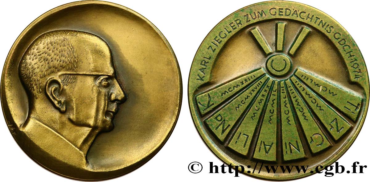 SCIENCES & SCIENTIFIQUES Médaille, Karl Ziegler  MBC+