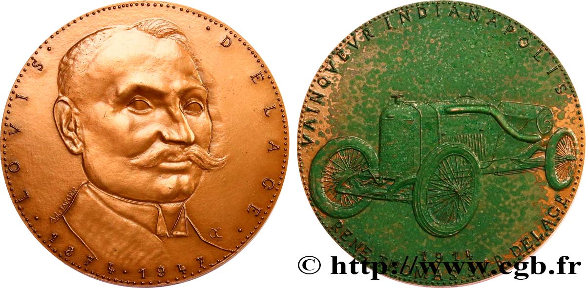 VARIOUS CHARACTERS Médaille, Louis Delage AU/AU