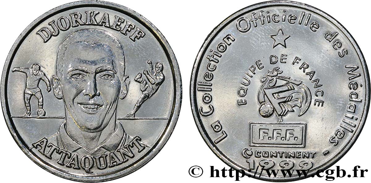 CINQUIÈME RÉPUBLIQUE Médaille, Djorkaeff, attaquant TTB+