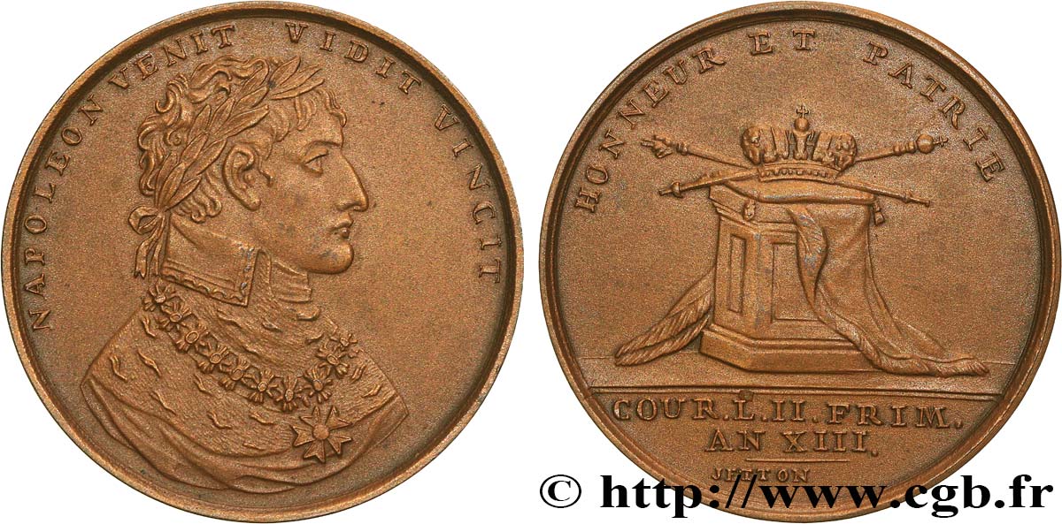 PRIMER IMPERIO Médaille, Honneur et Patrie, refrappe EBC